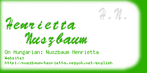 henrietta nuszbaum business card